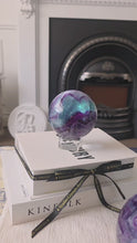 비디오를 갤러리 뷰어 Rainbow Fluorite Sphere - 1.21kg #309에 로드 및 재생