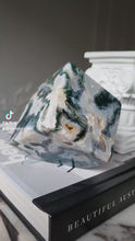 비디오를 갤러리 뷰어 Moss Agate Cube - 822g #200에 로드 및 재생