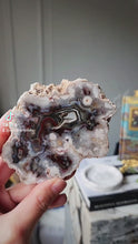 비디오를 갤러리 뷰어 Argentina Flower Agate Slice - small #64에 로드 및 재생
