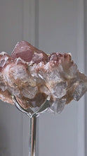 비디오를 갤러리 뷰어 Red Phantom Quartz Cluster / Double Terminated on Silver Stand - 646g #403에 로드 및 재생