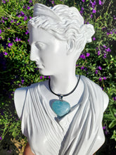 이미지를 갤러리 뷰어에 로드 , Aquamarine Heart Pendant (with chain)