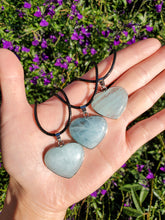 이미지를 갤러리 뷰어에 로드 , Aquamarine Heart Pendant (with chain)