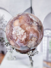이미지를 갤러리 뷰어에 로드 , Amethyst Flower Agate Sphere - 423g #1