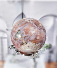 이미지를 갤러리 뷰어에 로드 , Amethyst Flower Agate Sphere - 423g #1