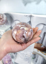 이미지를 갤러리 뷰어에 로드 , Amethyst Flower Agate Sphere - 423g #1
