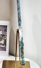 이미지를 갤러리 뷰어에 로드 , Moss Agate Slab on Gold Metal Stand - 3kg #1