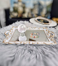 將圖片載入圖庫檢視器 Vintage White Mirror Tray - Rectangle