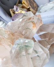 이미지를 갤러리 뷰어에 로드 , Himalayan Quartz x Green Phantom Cluster on Gold Stand - 3.91kg #6