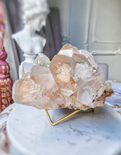 이미지를 갤러리 뷰어에 로드 , Himalayan Quartz x Green Phantom Cluster on Gold Stand - 3.91kg #6