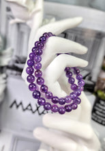 이미지를 갤러리 뷰어에 로드 , Dark Amethyst Bead Bracelet