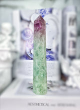 이미지를 갤러리 뷰어에 로드 , Watermelon Fluorite Tower - 495g #36