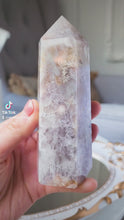 비디오를 갤러리 뷰어 Amethyst Flower Agate Tower - 309g #19에 로드 및 재생
