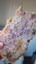 비디오를 갤러리 뷰어 Pink Amethyst Flower Slab - 432g #64에 로드 및 재생