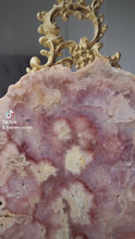 비디오를 갤러리 뷰어 Pink Amethyst Flower Slab - 712g #124에 로드 및 재생