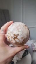 비디오를 갤러리 뷰어 Flower Agate Sphere - 615g #98에 로드 및 재생