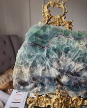 將圖片載入圖庫檢視器 Snowflake Rainbow Fluorite Slab - 1.31kg #1
