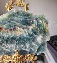 Load image into Gallery viewer, Snowflake Rainbow Fluorite Slab - 1.72kg #3
