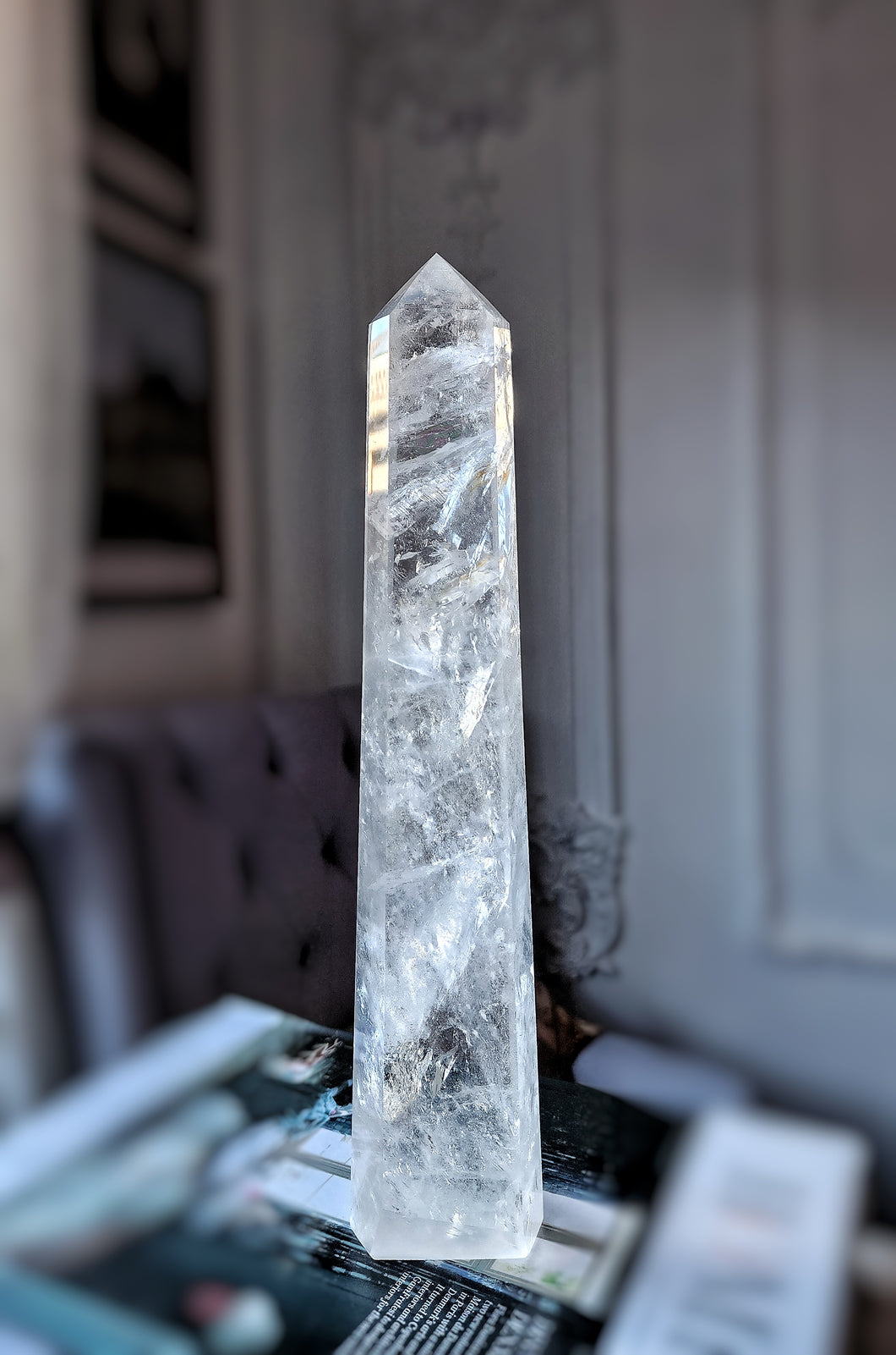 Large Clear Quartz Tower - 1.11kg #119