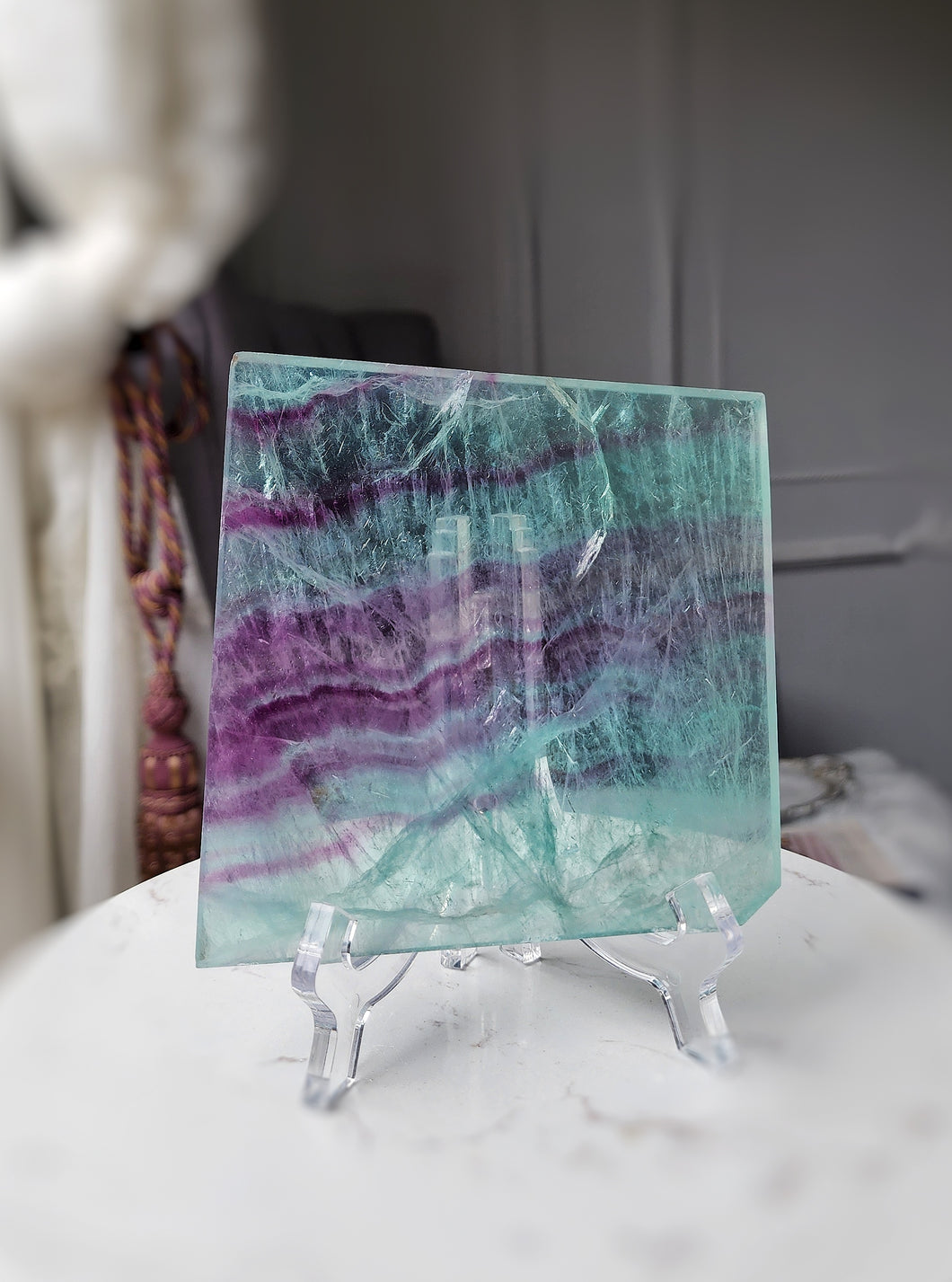 Watermelon Fluorite Slab - 532g #127