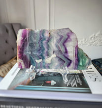 將圖片載入圖庫檢視器 Rainbow Fluorite Slab - 784g #132
