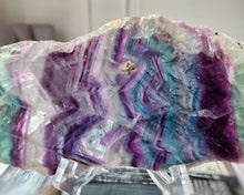 將圖片載入圖庫檢視器 Rainbow Fluorite Slab - 685g #123
