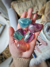 Load image into Gallery viewer, Rainbow Fluorite Tumbled Stones
