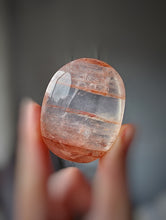 Load image into Gallery viewer, Fire Quartz / Red Hematoid Palm Stone #220
