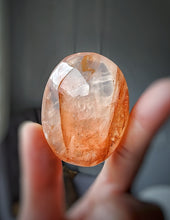 Load image into Gallery viewer, Fire Quartz / Red Hematoid Palm Stone #221
