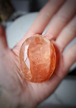 Load image into Gallery viewer, Fire Quartz / Red Hematoid Palm Stone #221
