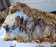 Cargar imagen en el visor de la galería, Sagenite Agate Slab with Rutile Inclusion - 429g #236
