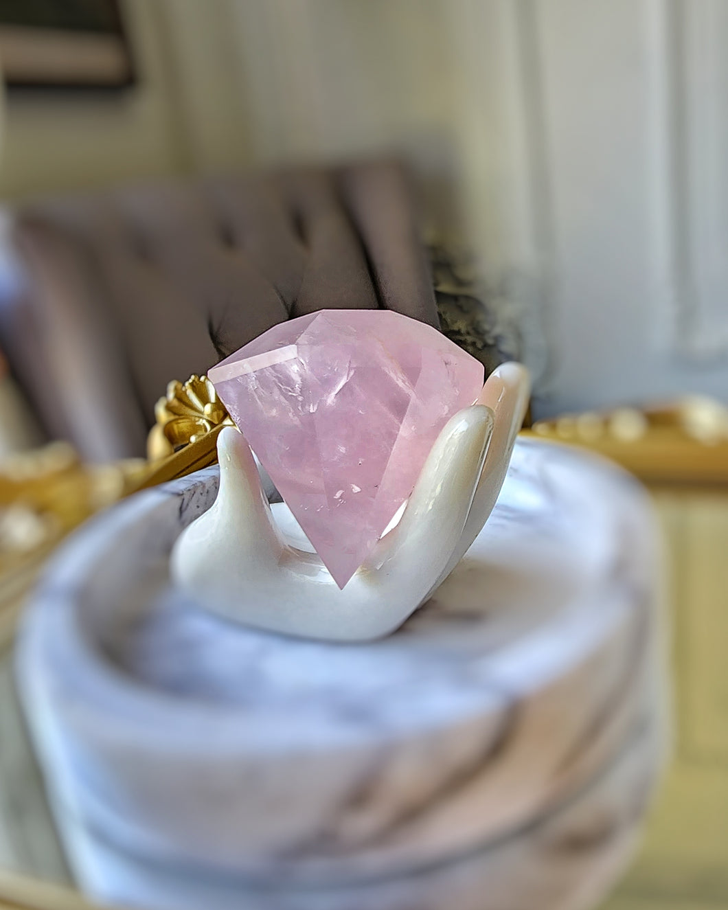 Rose Quartz Diamond - small 85g #124