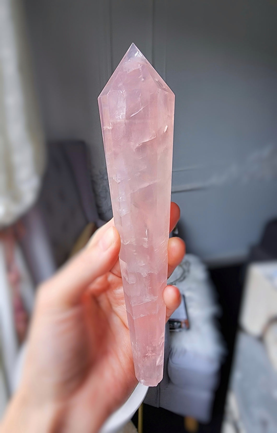 Rose Quartz Wand - 230g #120