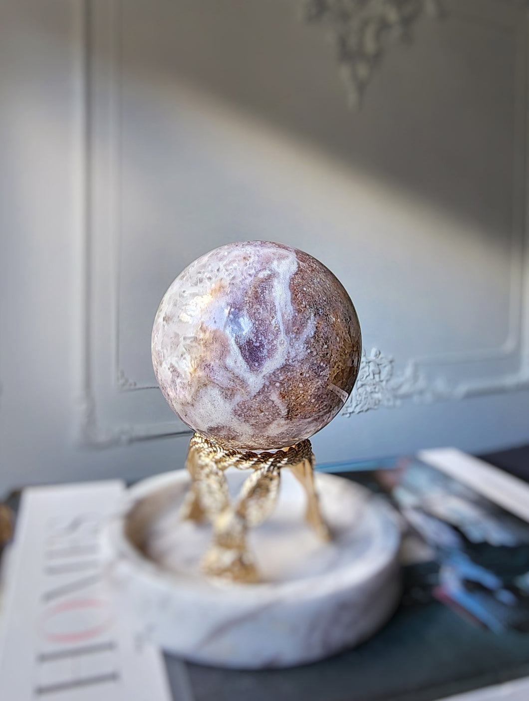 Pink Amethyst Sphere - 786g #80