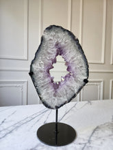 Load image into Gallery viewer, Large Amethyst Portal / Slab on stand - 4.47kg #3
