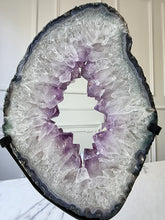 Load image into Gallery viewer, Large Amethyst Portal / Slab on stand - 4.47kg #3
