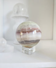 이미지를 갤러리 뷰어에 로드 , Pink Banded Calcite Sphere - 792g #36
