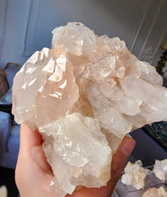 Load image into Gallery viewer, Elestial Peach Himalayan Quartz - Double sided 722g #147
