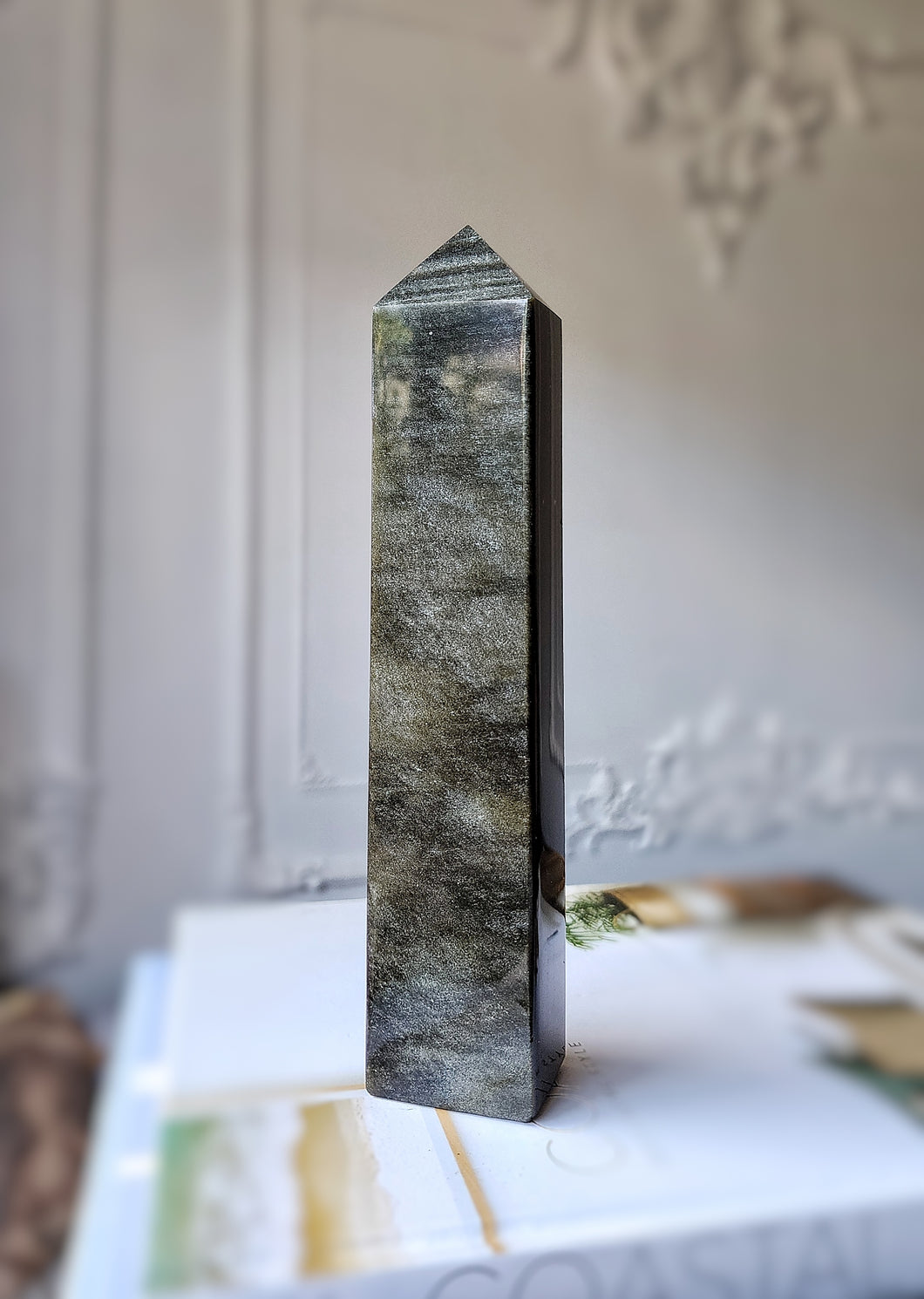 Golden Sheen Obsidian Tower - 522g #128