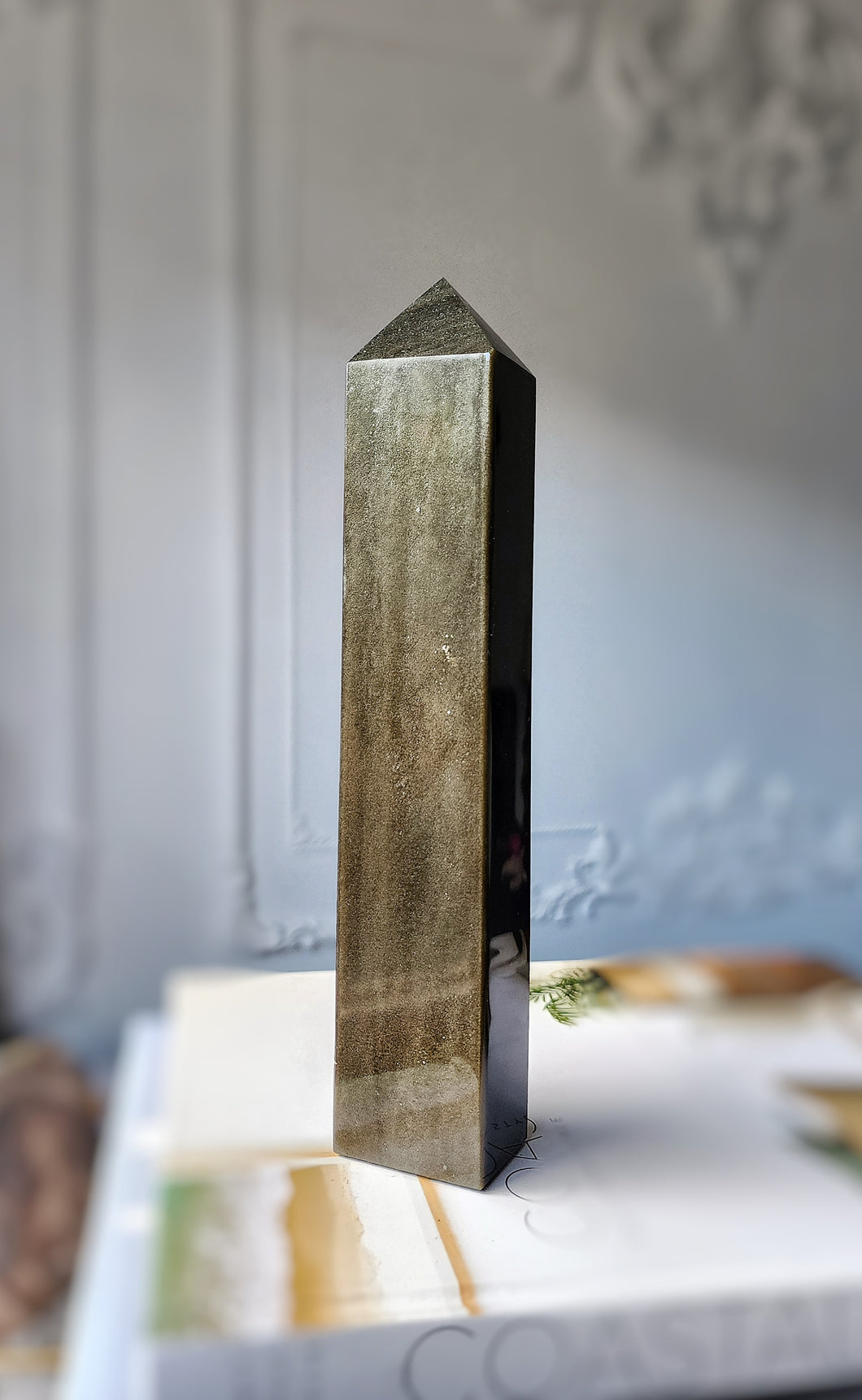 Golden Sheen Obsidian Tower - 512g #129