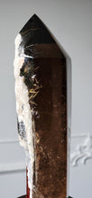 Load image into Gallery viewer, Rutilated Smoky Citrine Tower | Half Raw Half Polished on stand -  1.62kg #143
