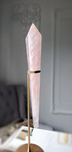 Load image into Gallery viewer, Rose Quartz Wand on Gold Stand - 741g #6
