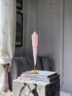 Rose Quartz Wand on Gold Stand - 741g #6