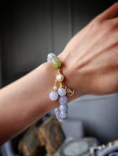 Load image into Gallery viewer, Aquamarine X Green Jade Bracelet
