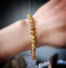 画像をギャラリービューアに読み込む, Golden Rutilated Bead Bracelet #8
