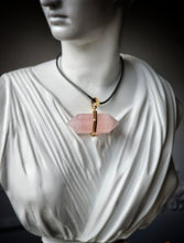 画像をギャラリービューアに読み込む, Rose Quartz Double Terminated Necklace #15
