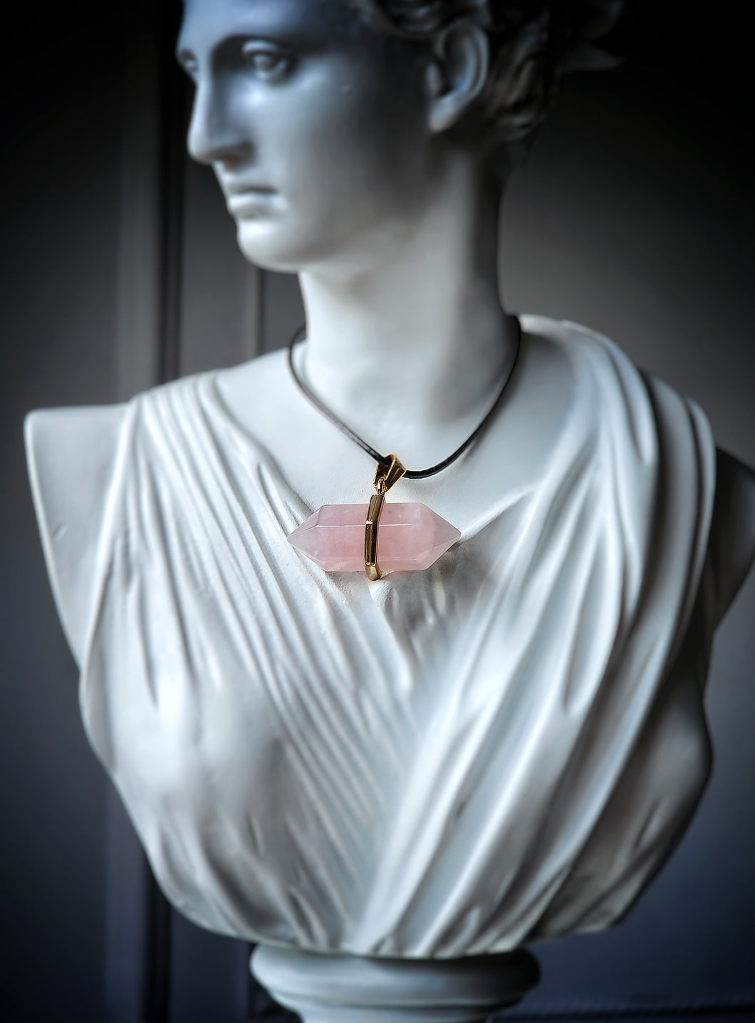 Rose Quartz Double Terminated Necklace #15