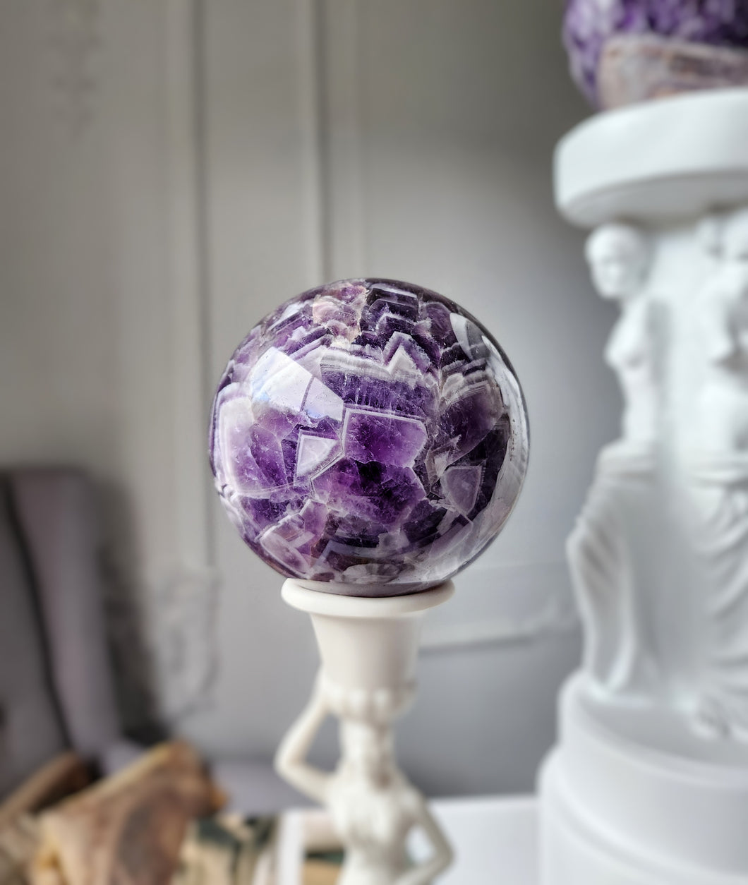 Chevron Amethyst Sphere - 750g #98