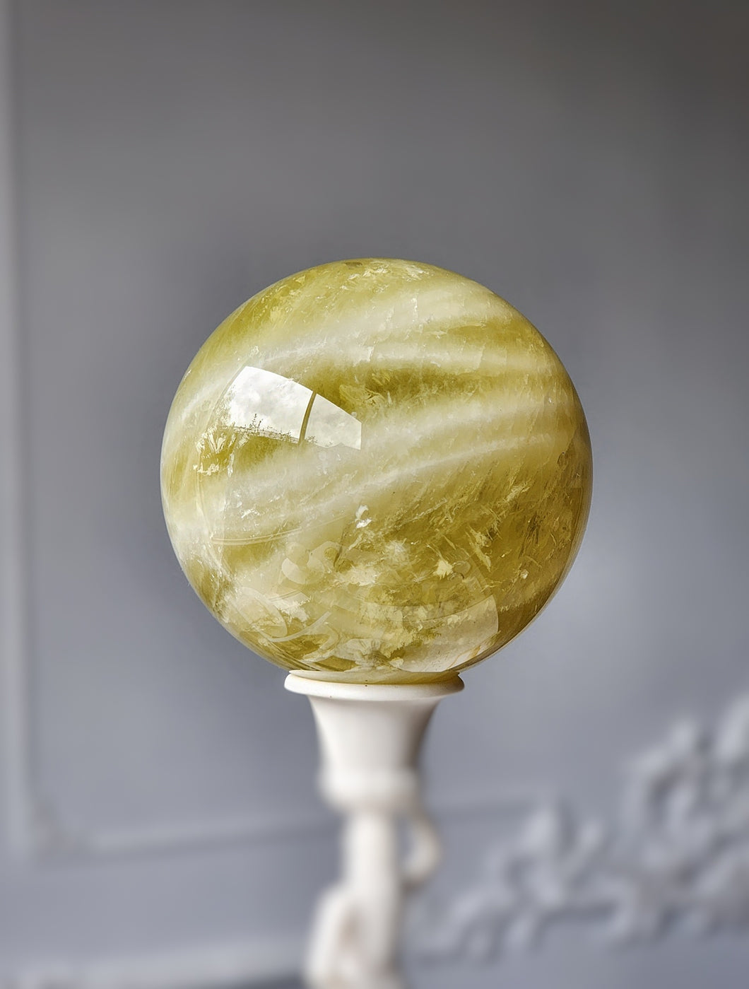 Lemon Citrine Quartz Sphere - 1.63kg #251