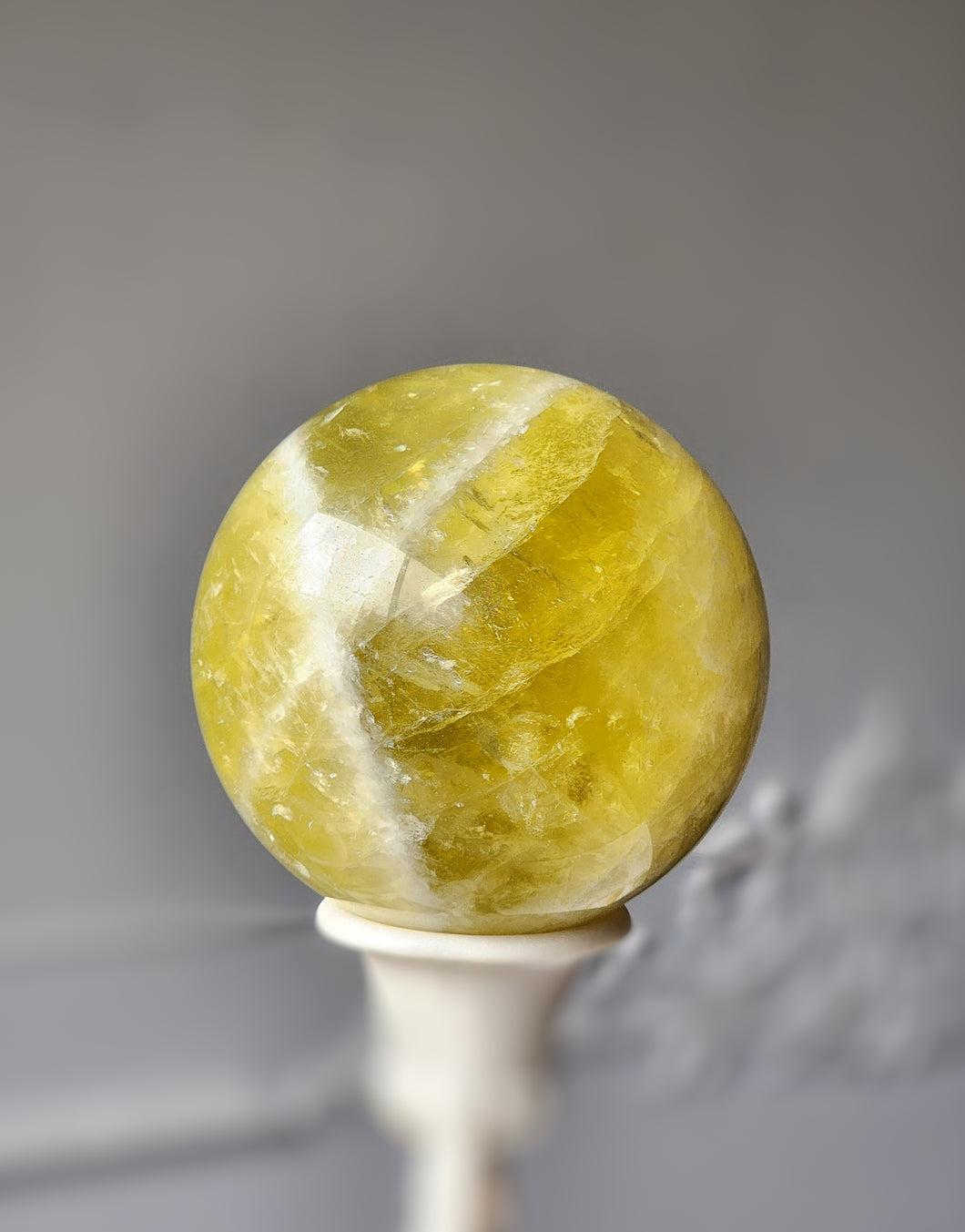 Lemon Citrine Quartz Sphere - 704g #19