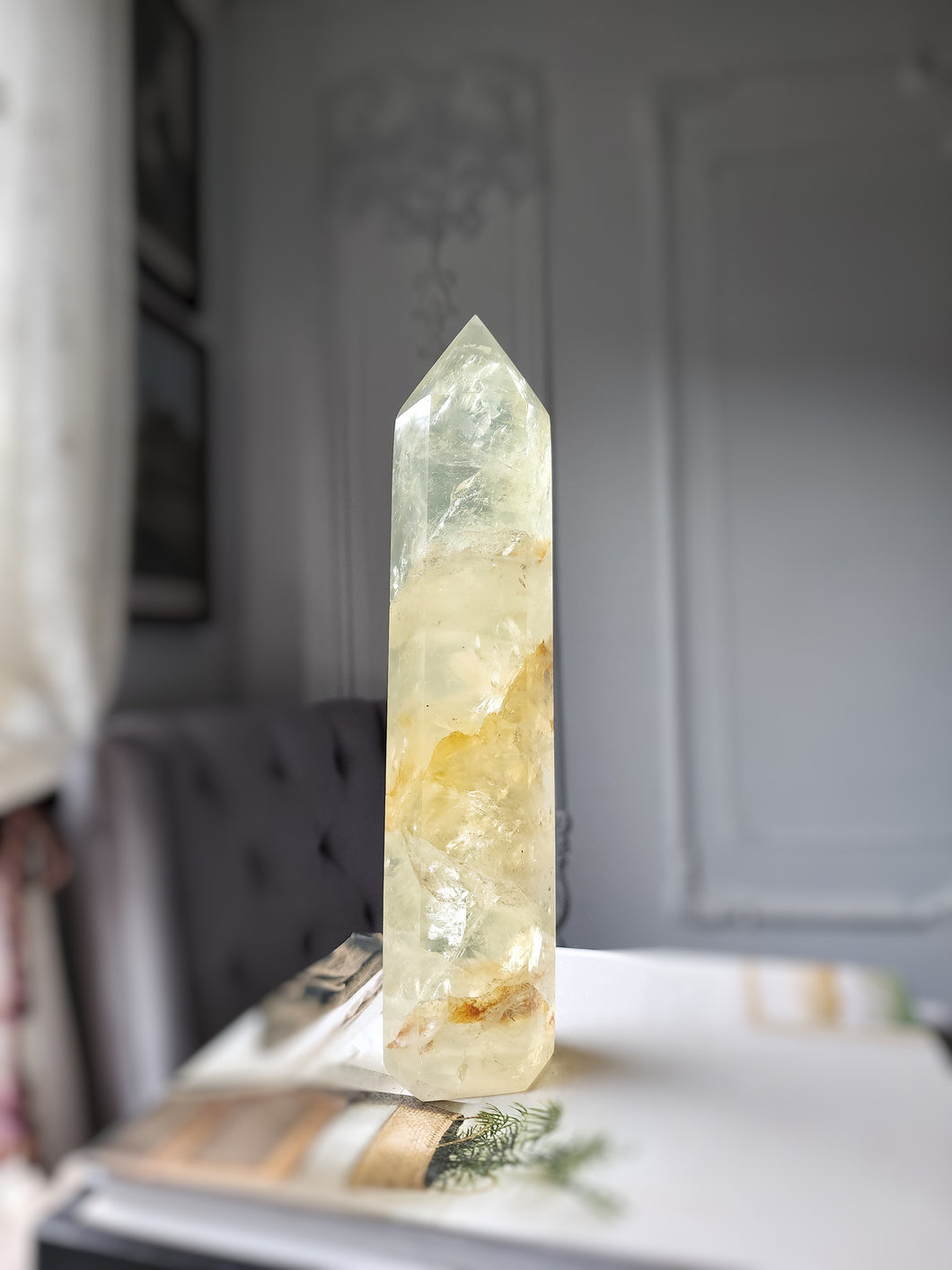 Large Lemon Citrine Quartz Tower - 1.34kg #35